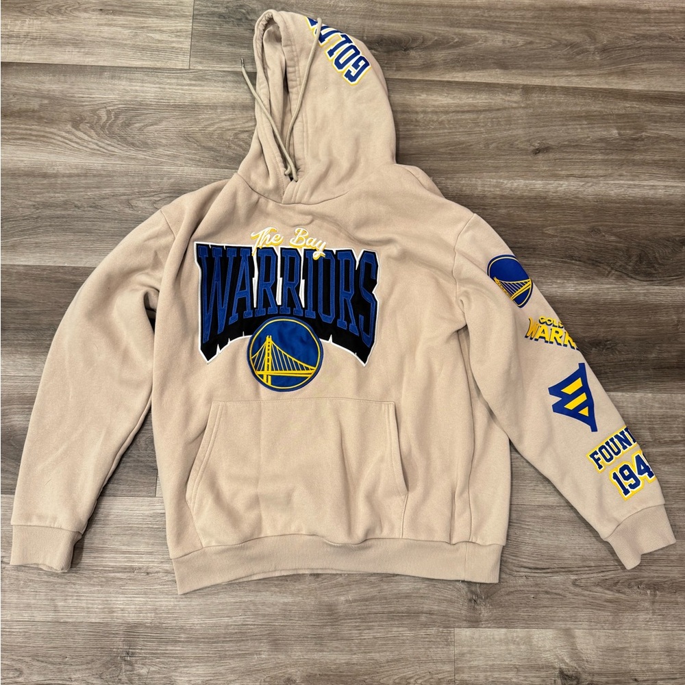 Golden State Warriors Beige Hoodie